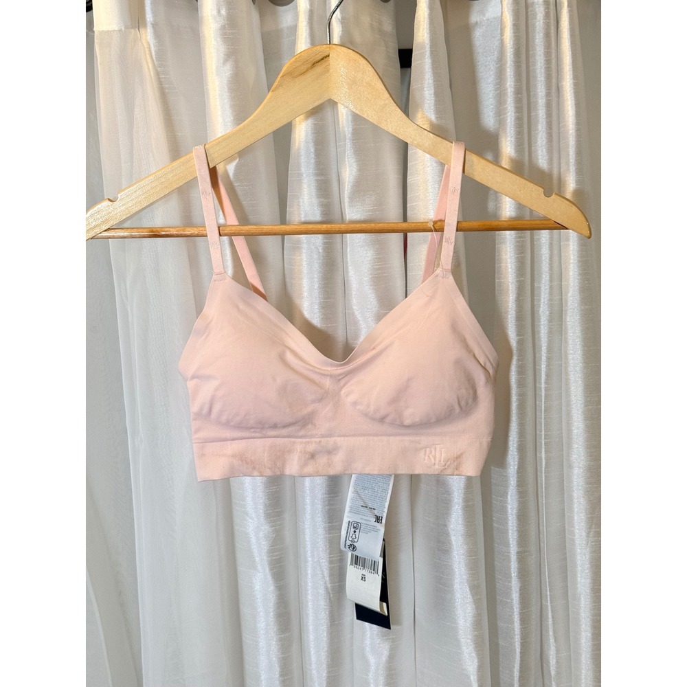 Lauren Ralph Lauren Luxe Smoothing Bralette Womens XS Pink Seamless Wireless Bra